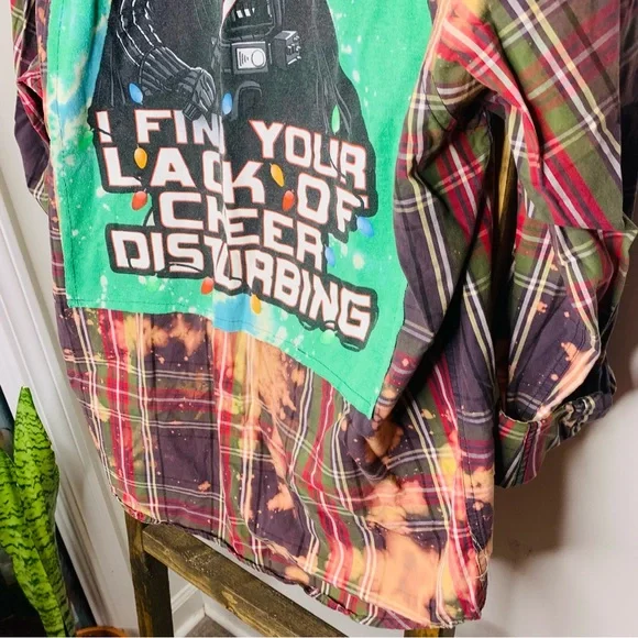 Izod Upcycled Star Wars Christmas Lack of Cheer Button Down - Picture 3 of 5